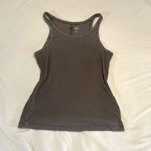 GAP Gray Fitted Sleeveless Tank Top